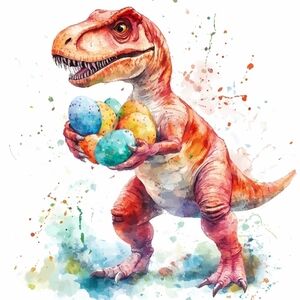 2pc=Water Color Dinosaur Print SPECIAL